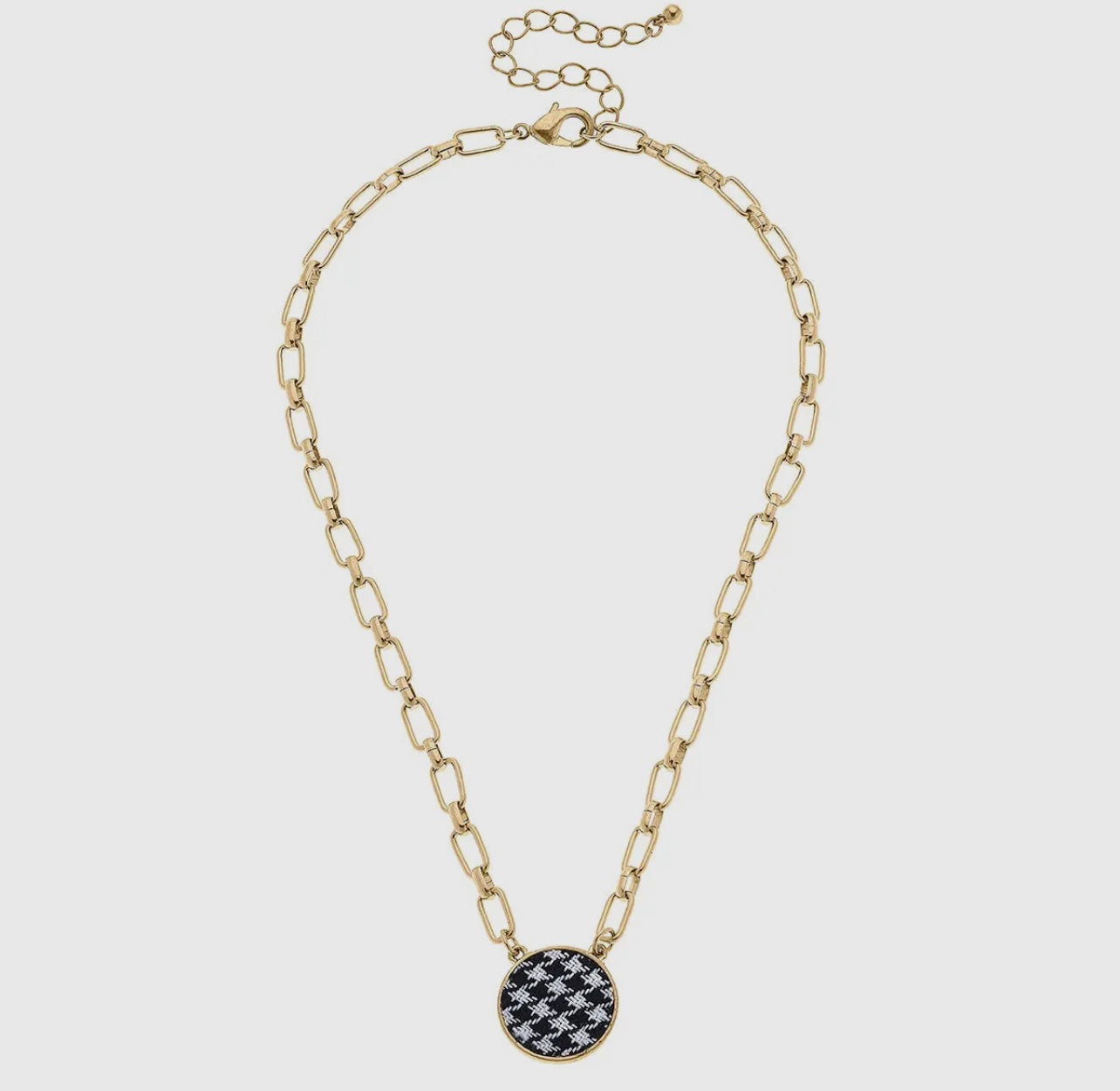 Houndstooth Pendant Necklace
