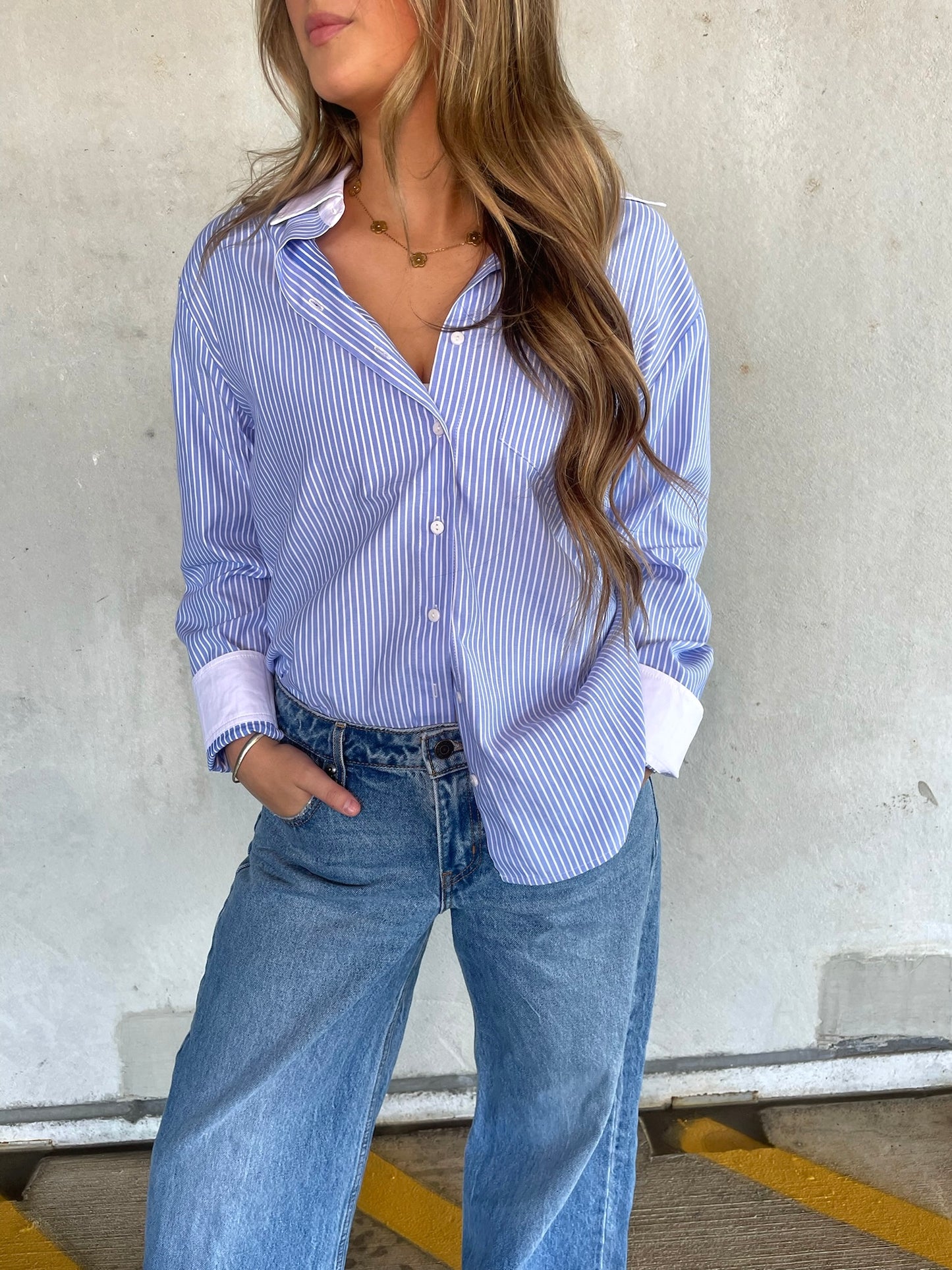 Stripe Two Tone Shirt