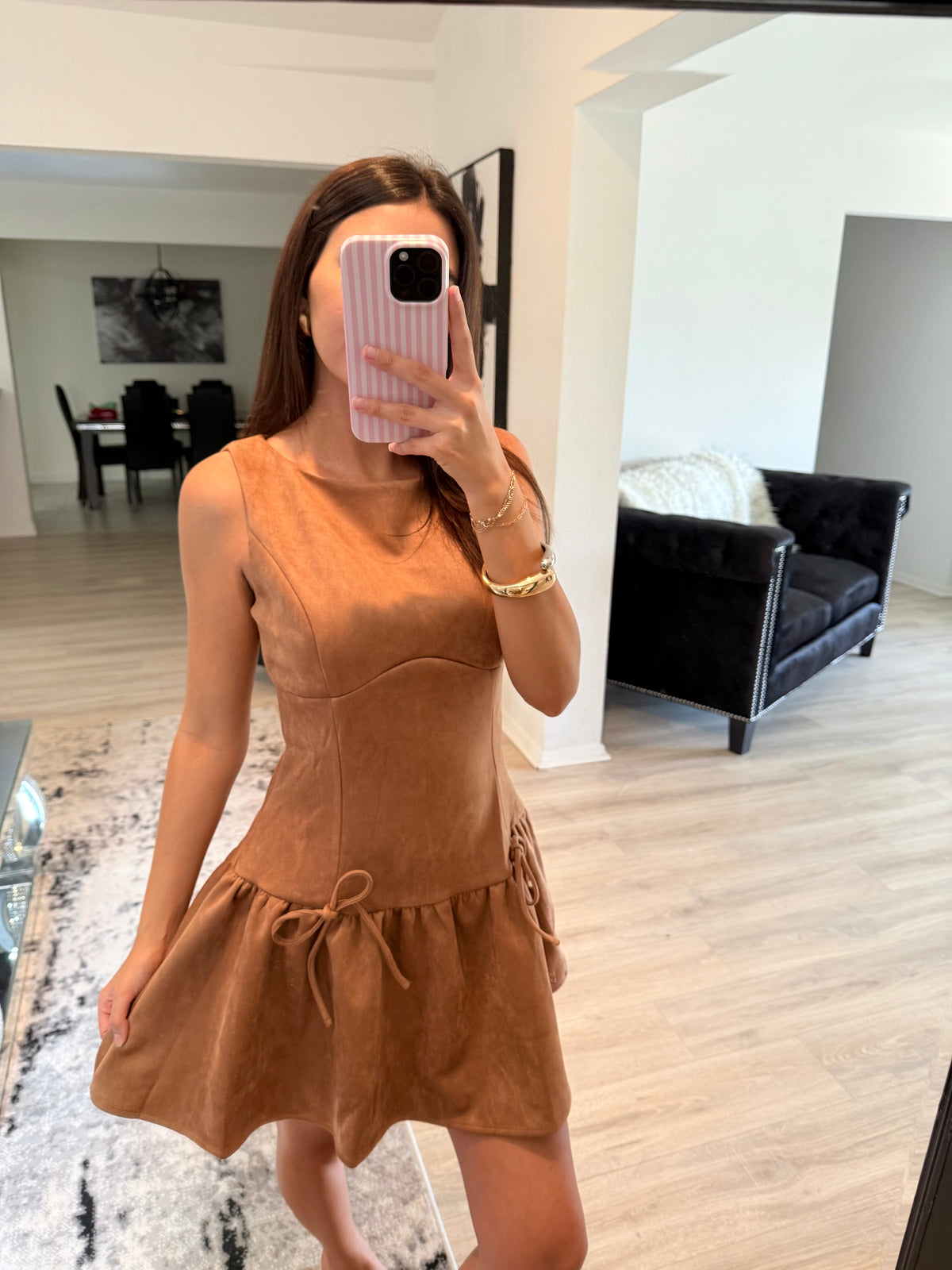 Suede Camel Dress
