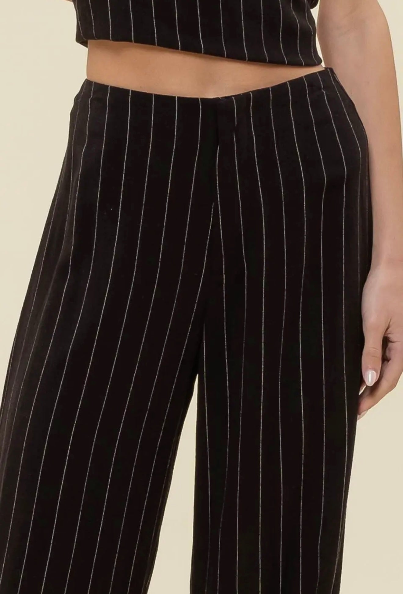 Pinstripe Linen Set