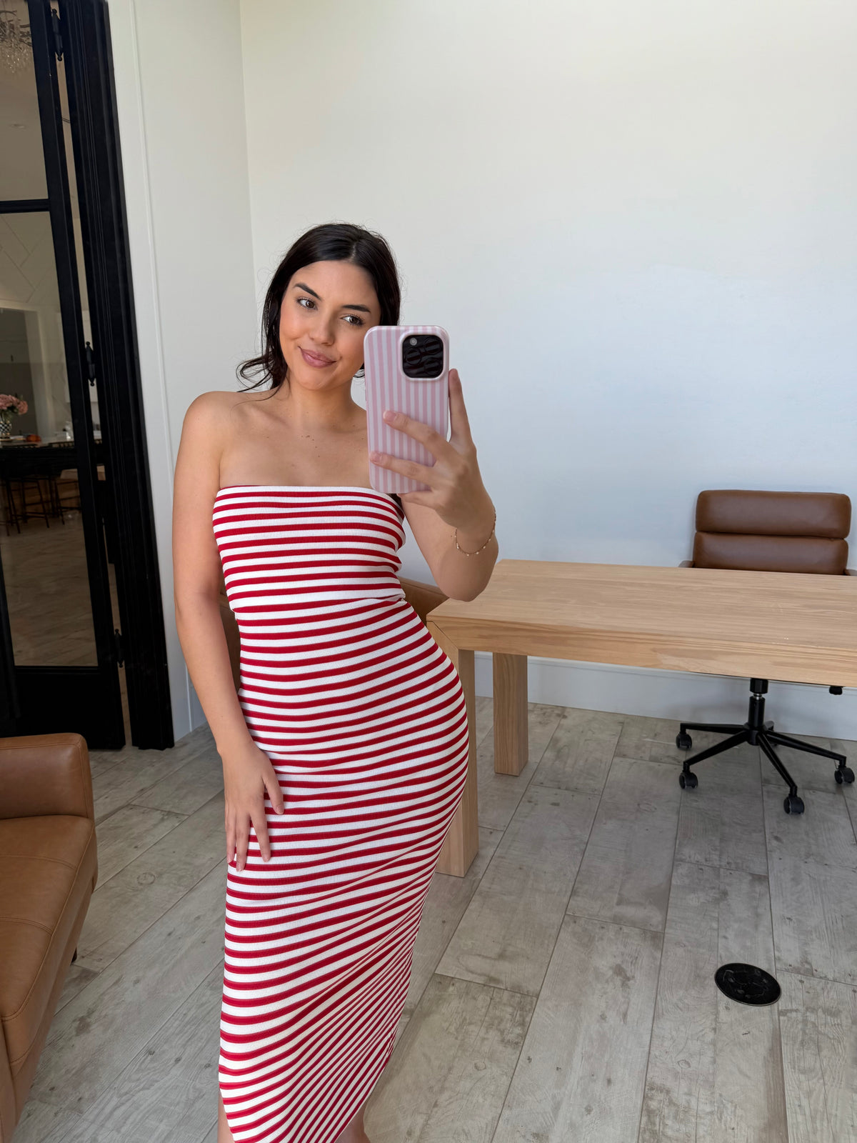 Striped Midi Dress