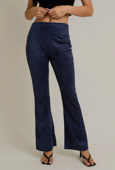 Navy Suede Leggings