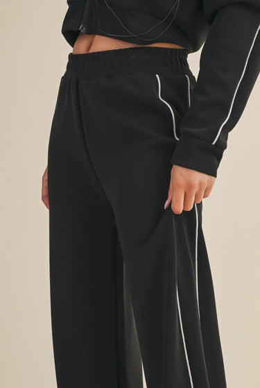Black Side Piping Pants