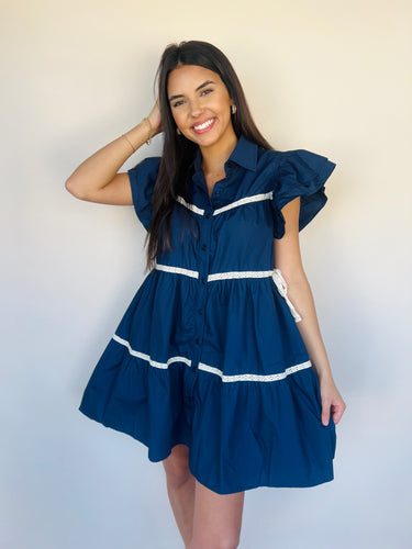 Poplin Tiered Dress