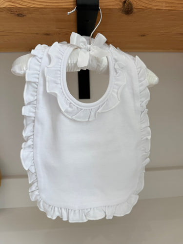 White Ruffled Bib