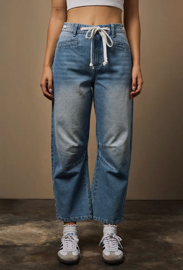 Eyelet Barrel Jeans