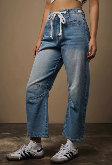 Eyelet Barrel Jeans