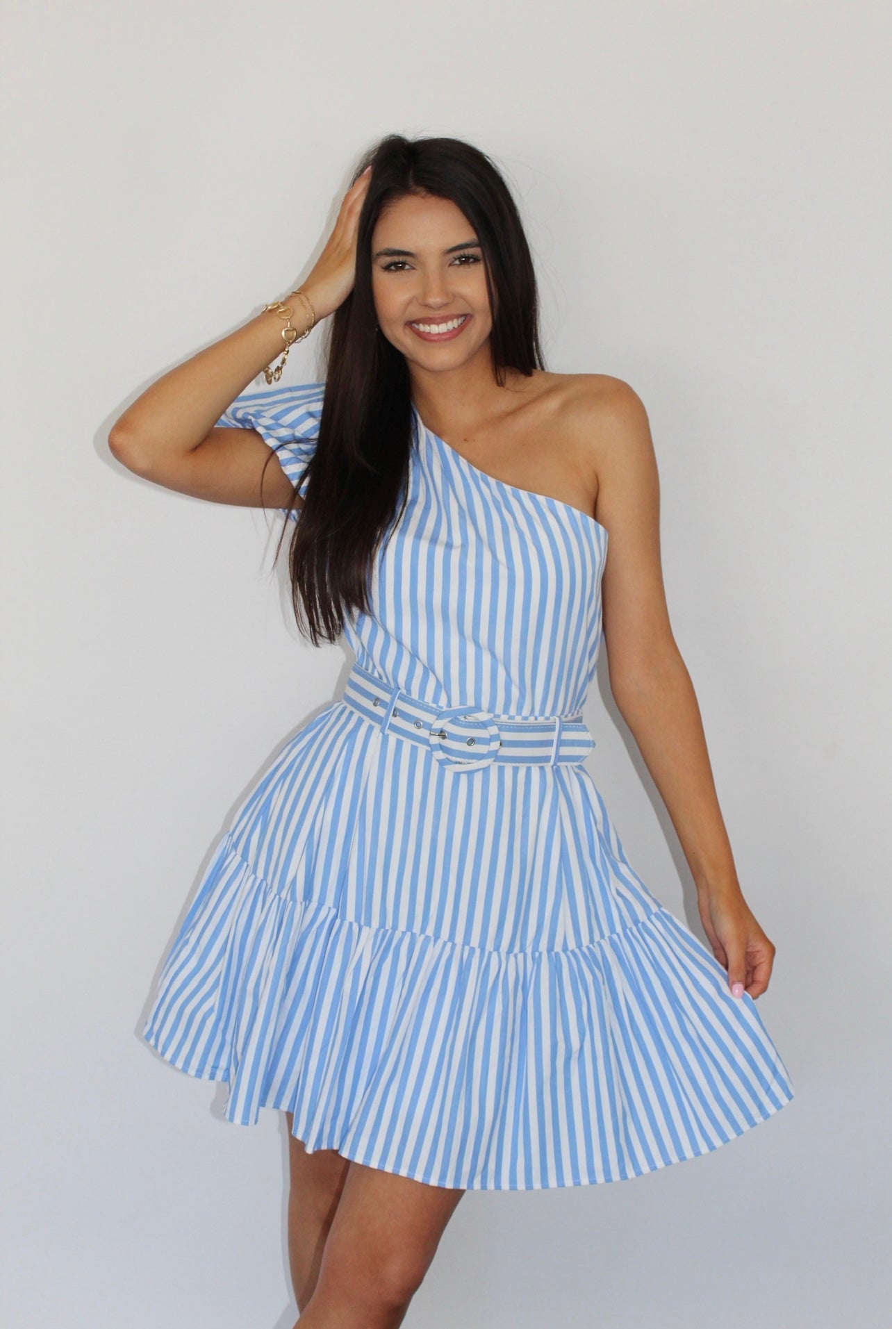 Blue Striped Dress