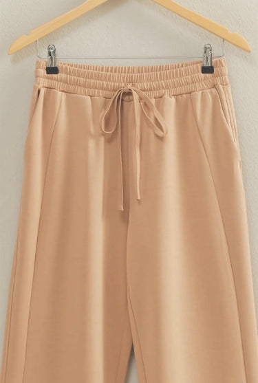 Dark Taupe Wide Leg Sweatpants
