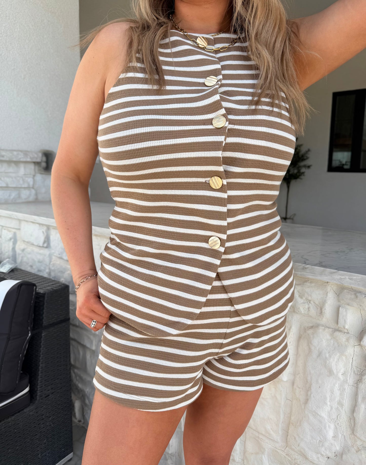 Stripe Front Pocket Shorts