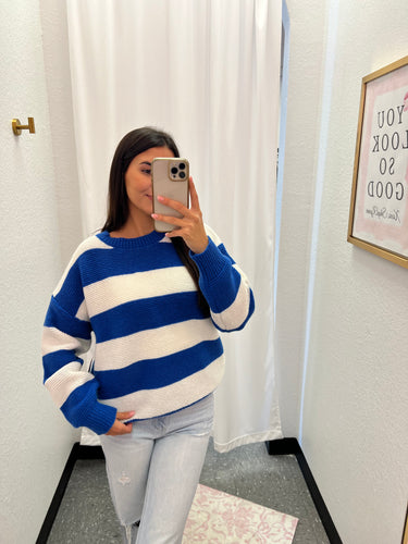 Blue Striped Sweater