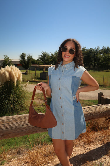 Two Toned Denim Dress – ShopRyann