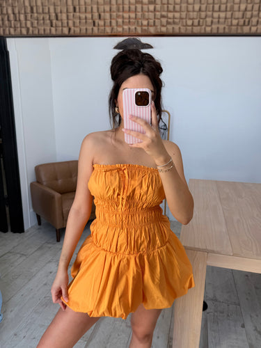 Orange Bubble Dress