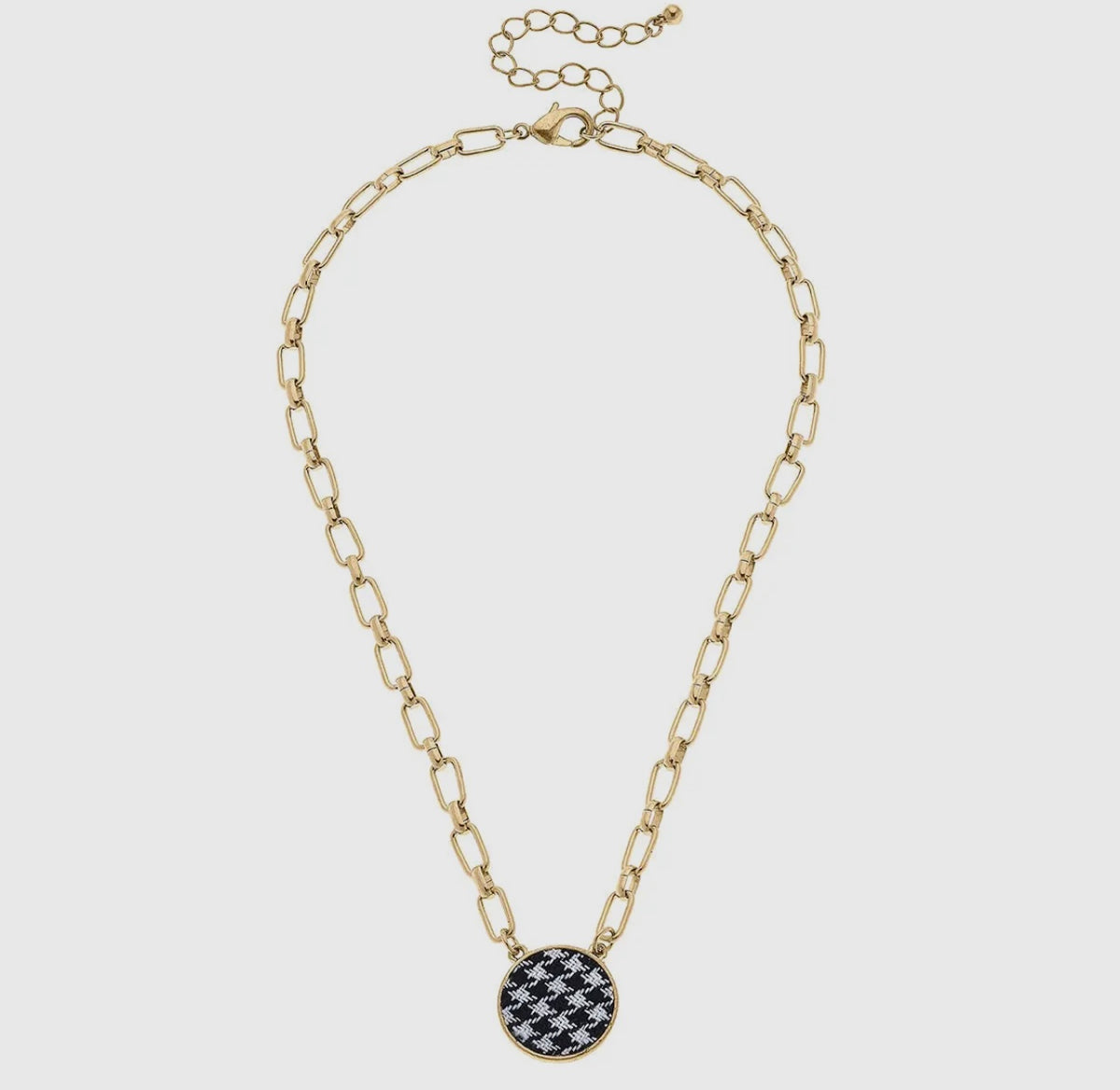 Houndstooth Pendant Necklace