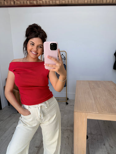 Red Asymmetrical Top