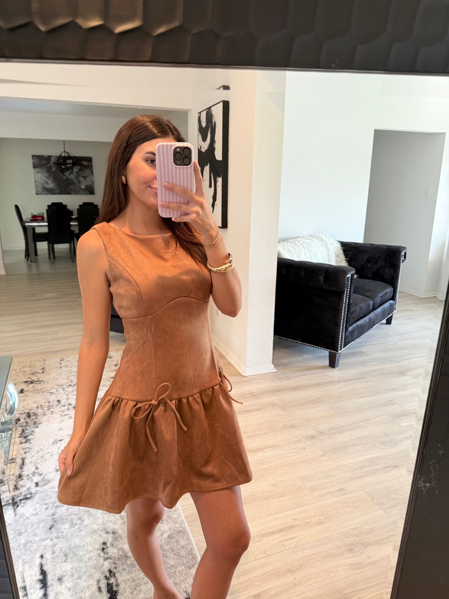 Suede Camel Dress