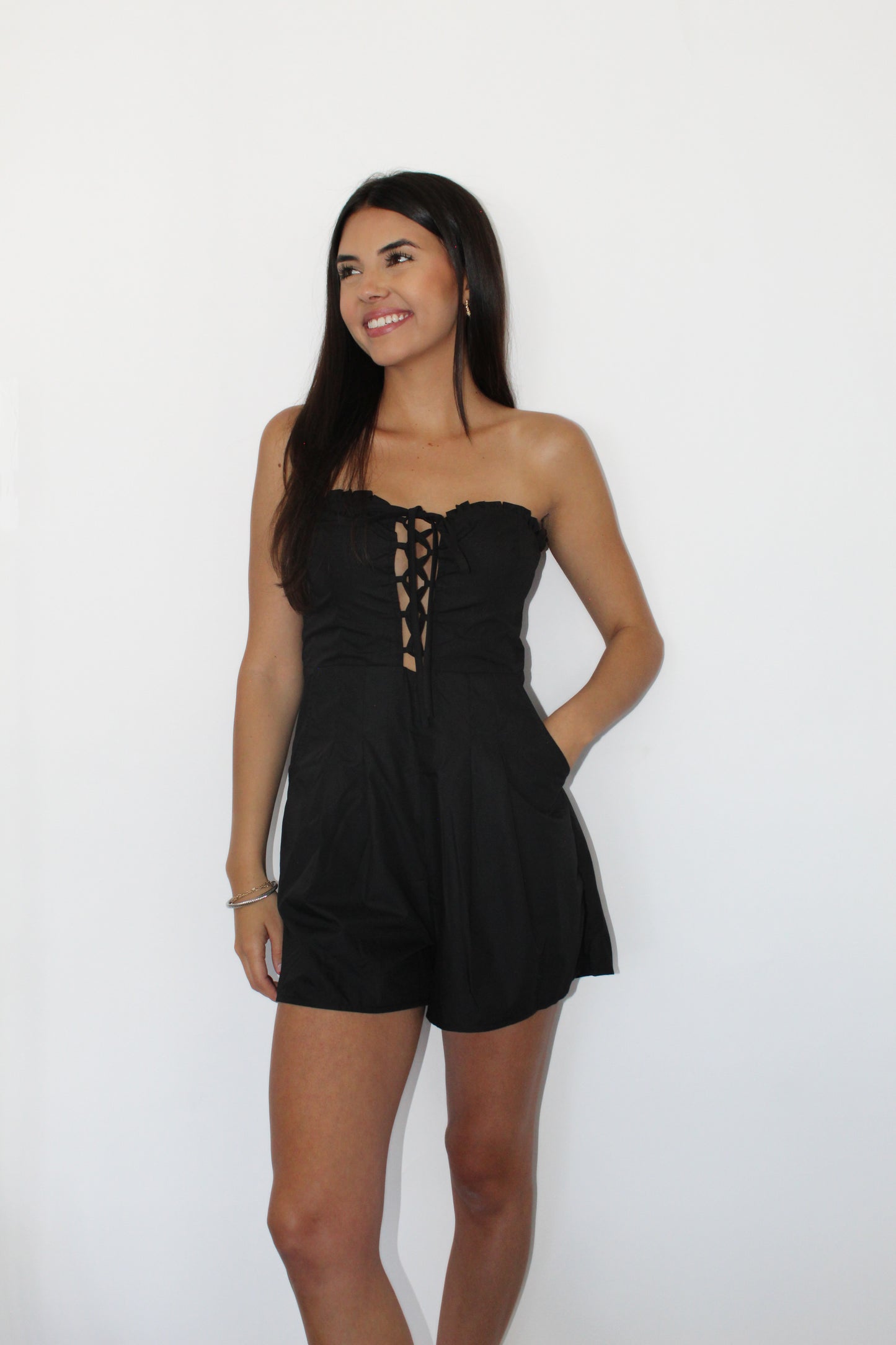 Lace Front Romper