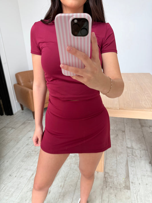 Cherry Activewear Skort