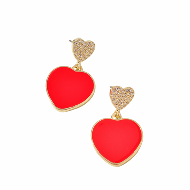 Red Heart Earrings