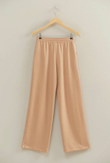 Dark Taupe Wide Leg Sweatpants