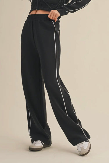 Black Side Piping Pants