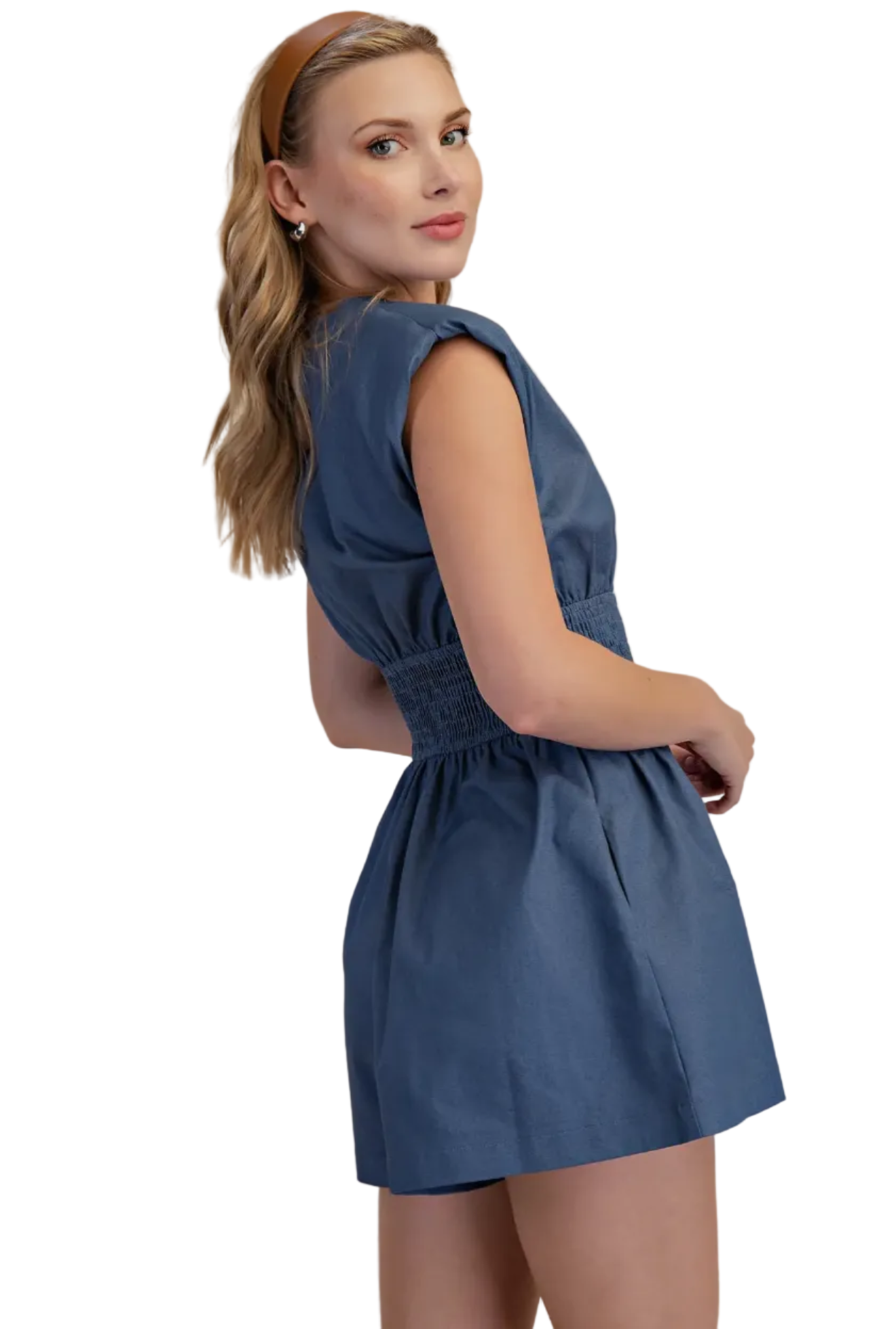 Shoulder Padded Romper