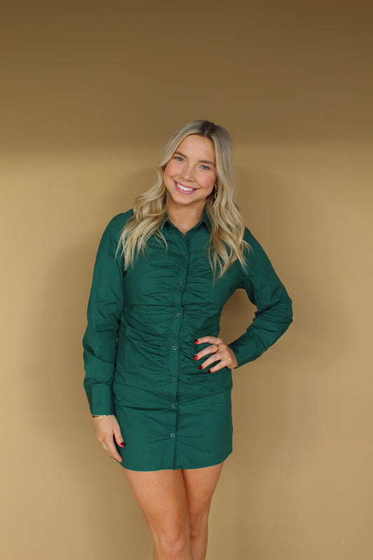 Green Button Down Dress