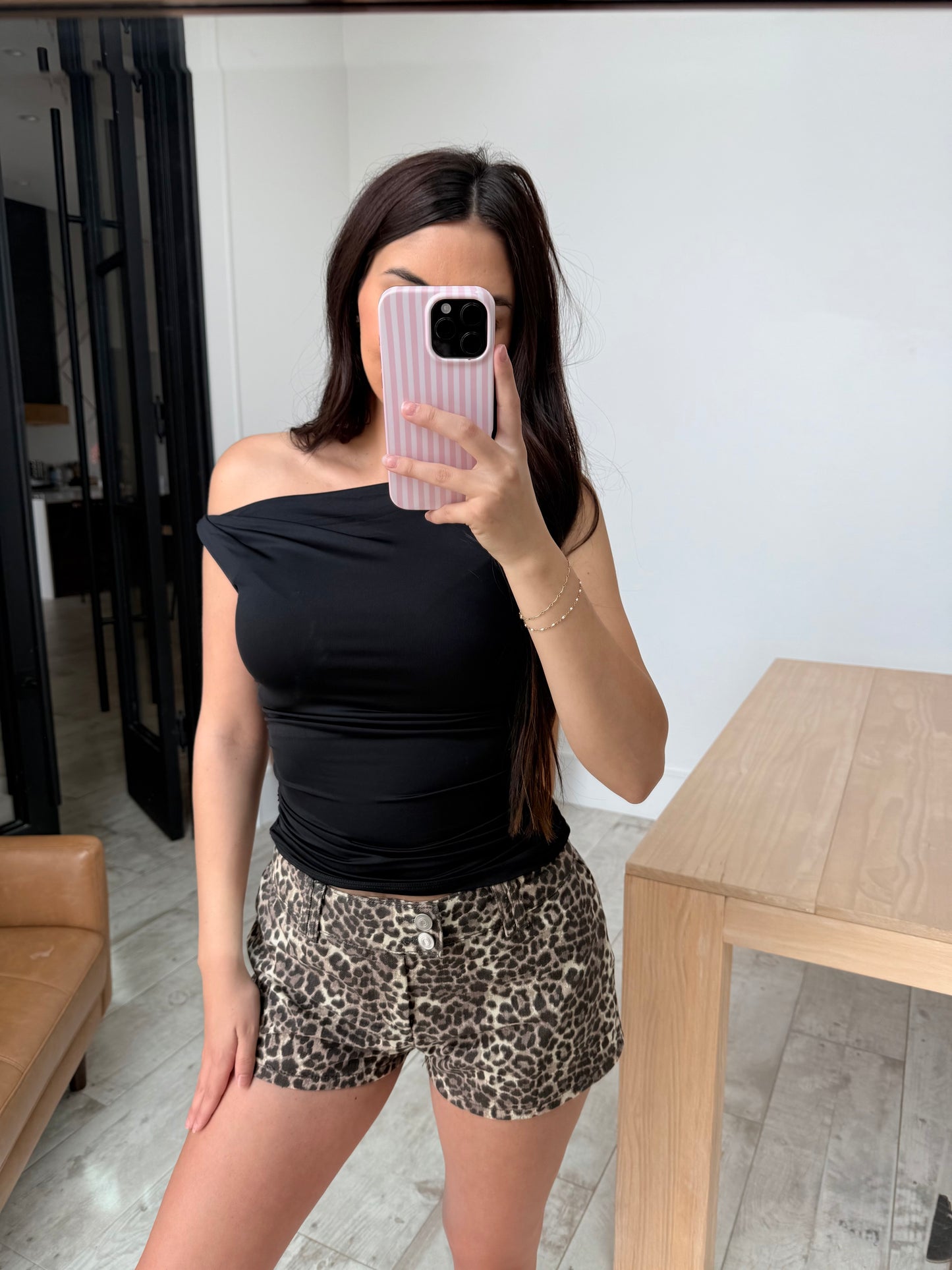 Leopard Twill Shorts