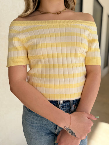 Yellow Knit Top