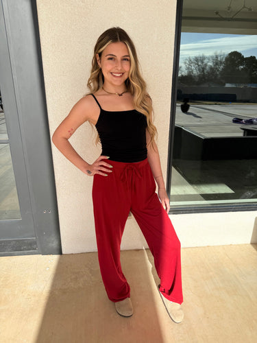Cherry Wide Leg Pants