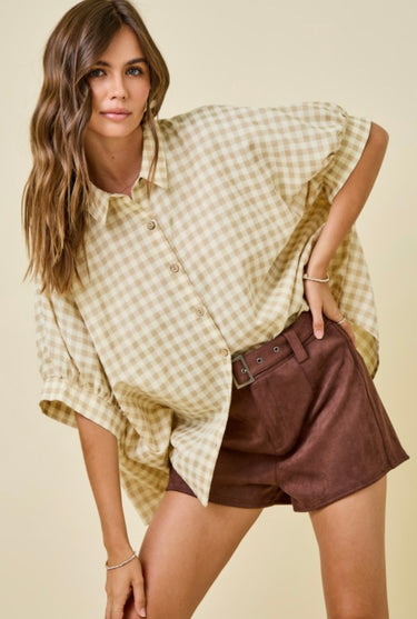 Gingham Oversized Shirt