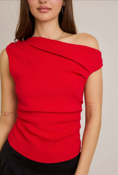 Red Asymmetrical Top