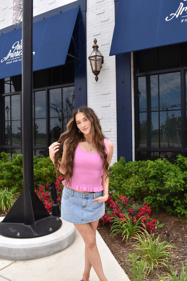 Pink Hem Tank