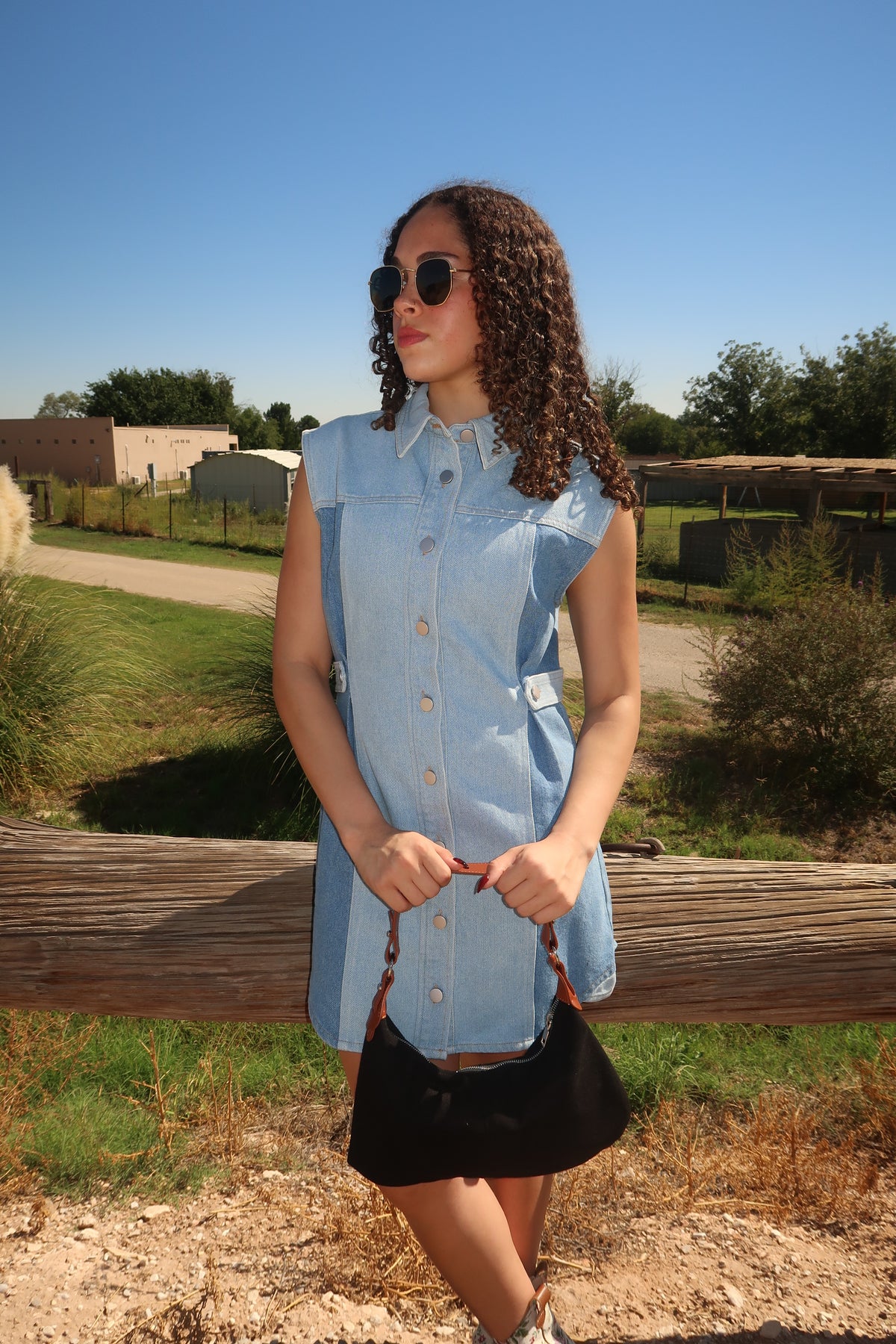 Two Toned Denim Dress