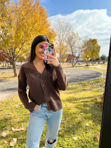 Brown Cardigan Sweater