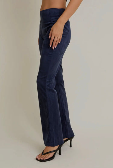 Navy Suede Leggings