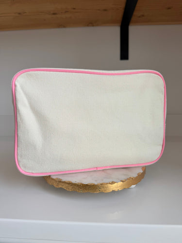 Natural/Pink Cosmetic Bag