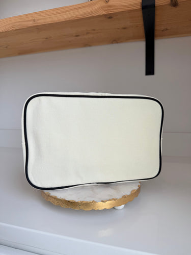 Natural/Black Cosmetic Bag