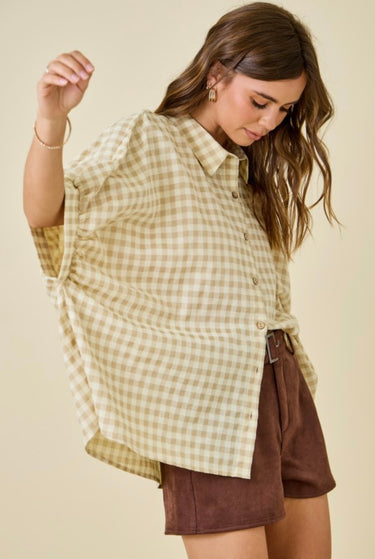 Gingham Oversized Shirt