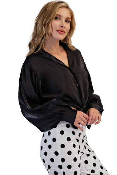 Tie Front Collared Shirt