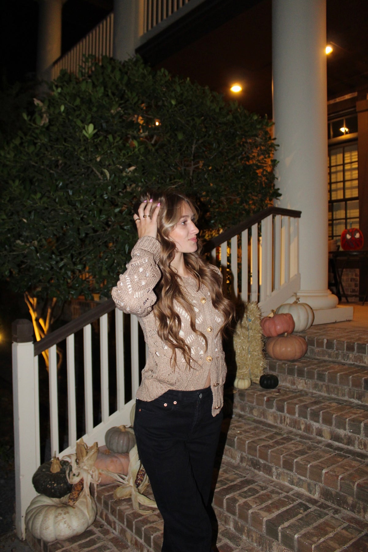 Pointelle Knit Cardigan