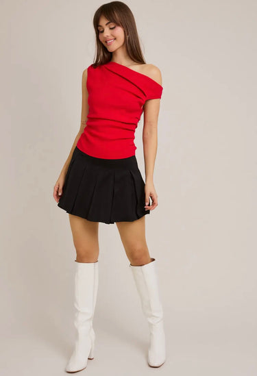 Red Asymmetrical Top