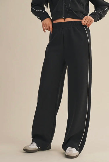 Black Side Piping Pants