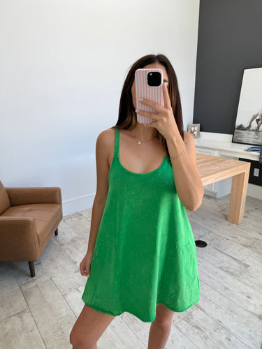 Mineral Washed Mini Dress