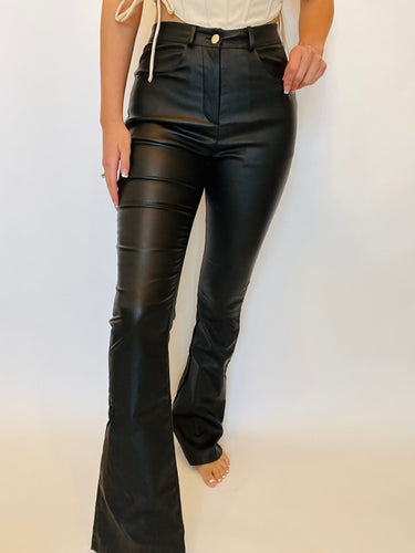 Black Flare Leg Pants