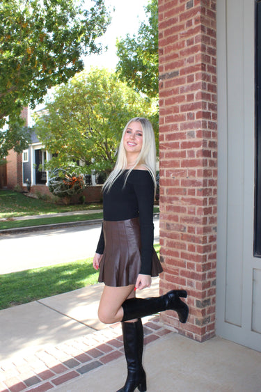 Faux Leather Mini Skirt