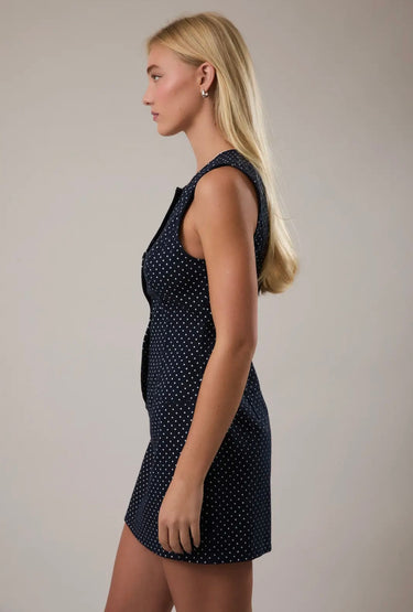 Navy/White Polka Dot Dress
