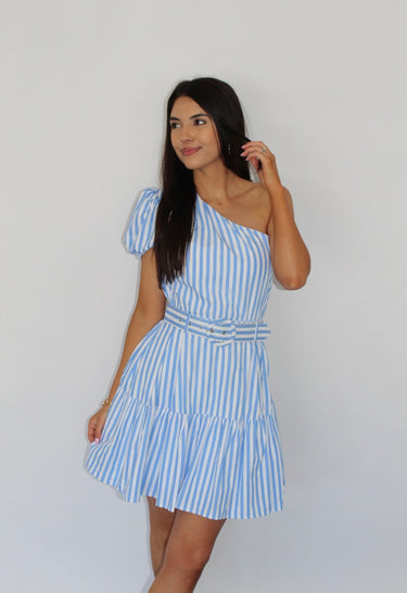 Blue Striped Dress