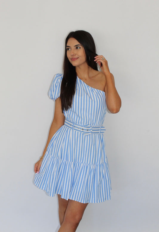 Blue Striped Dress
