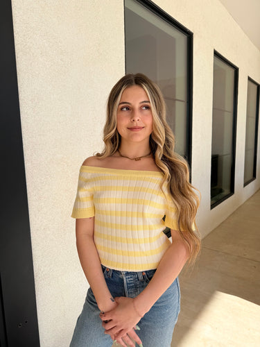 Yellow Knit Top